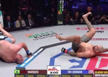 Watch ‘crazy’ DOUBLE knockdown including brutal ‘nut shot’ as stunned MMA fans say ‘first time I’ve ever seen this’