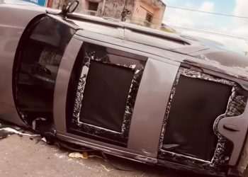UFC star involved in horror car crash as Land Rover is flipped into wreck weeks after huge fight